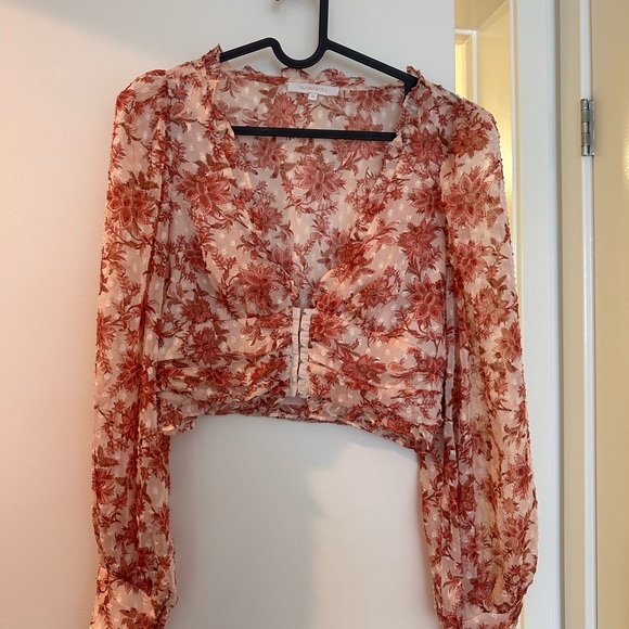 Floral Pink Women's Top - Picture 1 of 6